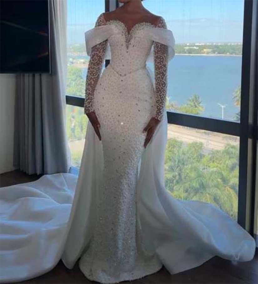 Trumpet style mermaid wedding dress